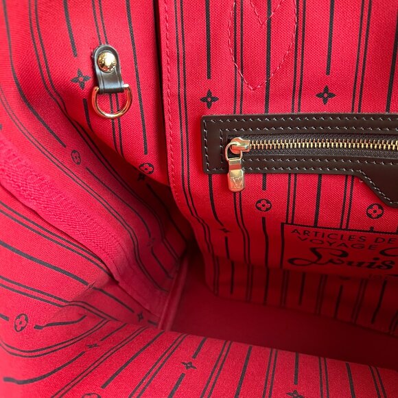 Authentic Louis Vuitton Neverfull MM in Damier Ebene Canvas - Picture 9 of 13